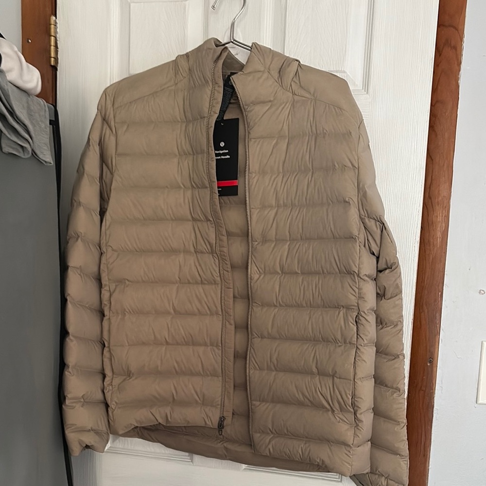 Men's Tan Puffer Jacket